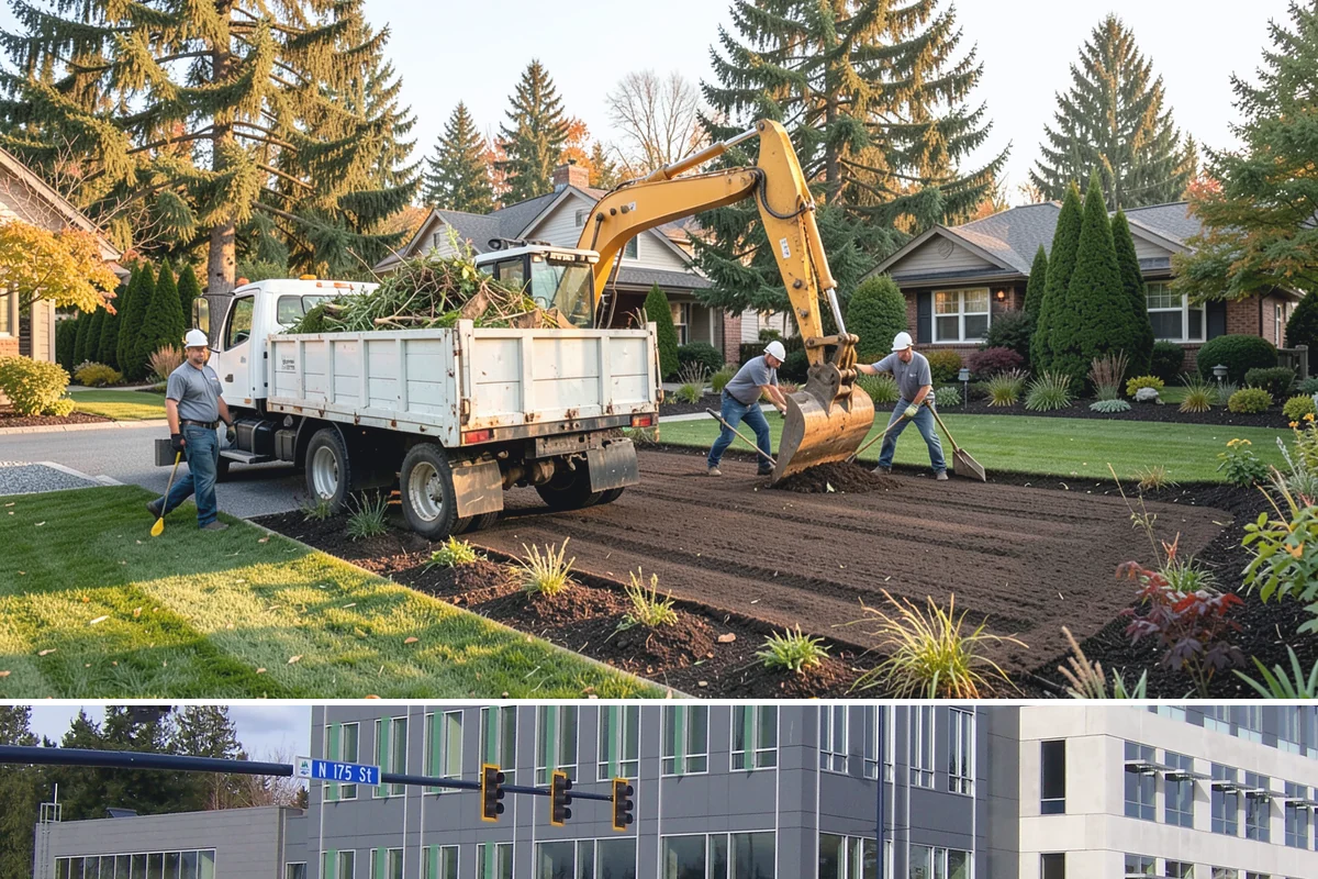 Concrete Driveway Installation in Shoreline, King County, WA - Plan pours for the warmer, drier months so the slab reaches full strength before winter freeze-thaw and traffic loads arrive.