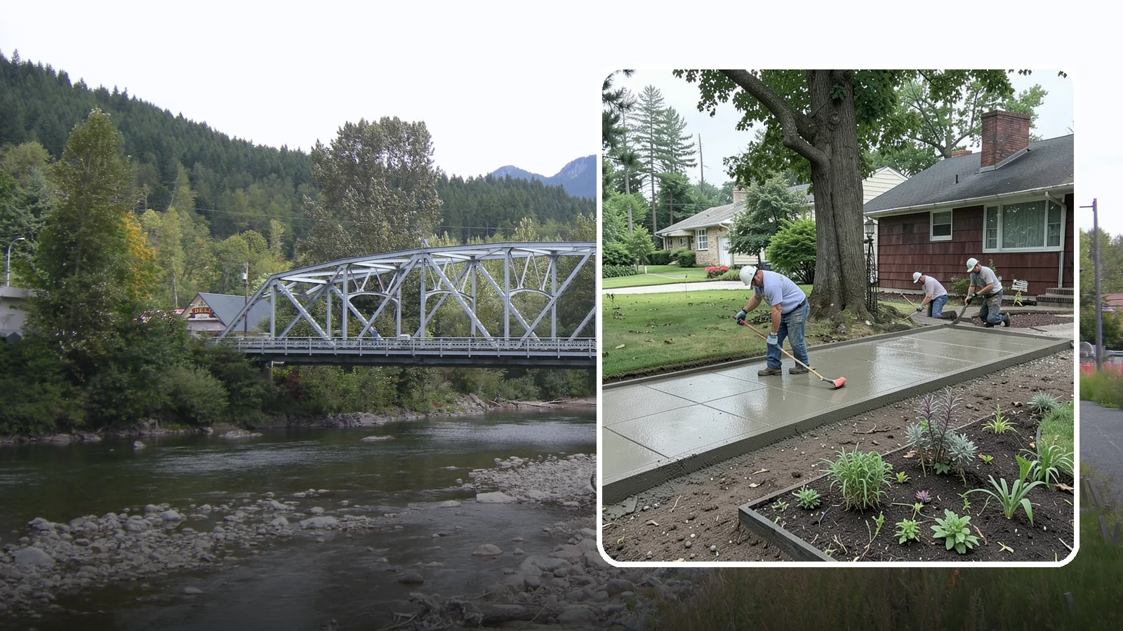 Concrete Driveway Installation in Skykomish, King County, WA - We install thick, reinforced concrete driveways engineered to carry vehicle loads over the region's soft, saturated soils.