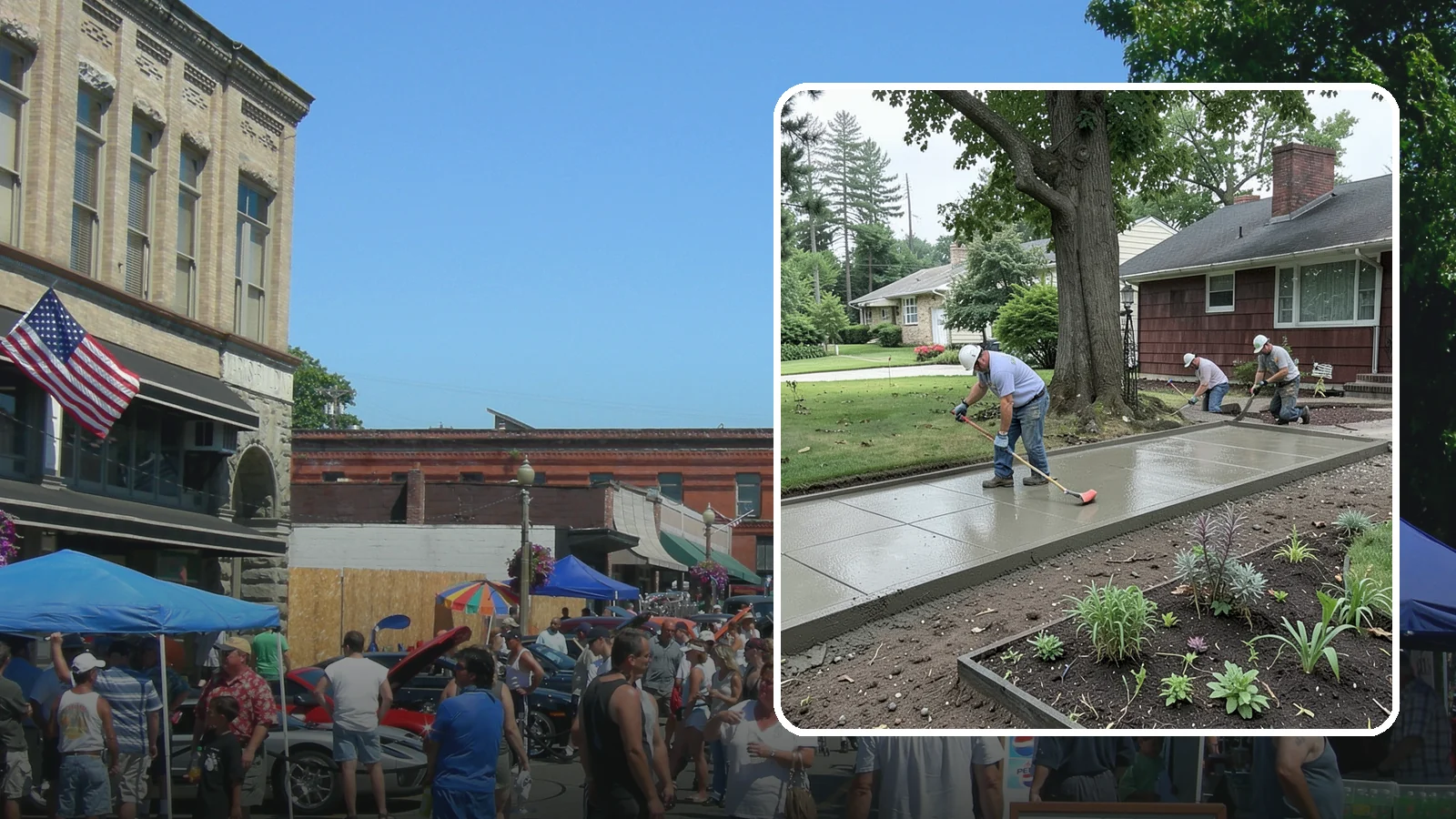 Concrete Driveway Installation in Snohomish, Snohomish County, WA - We install thick, reinforced concrete driveways engineered to carry vehicle loads over the region's soft, saturated soils.