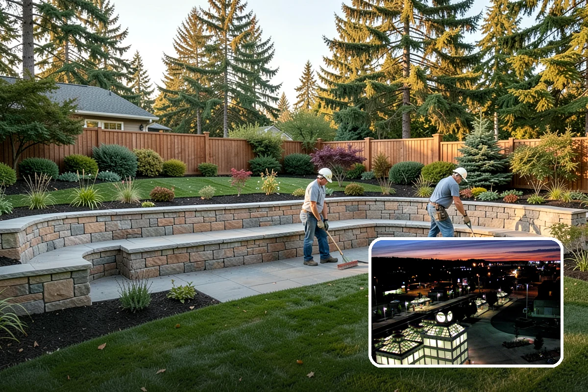 Concrete Patio Installation in Auburn, King County, WA - Compacted rock base prevents settling in saturated soils