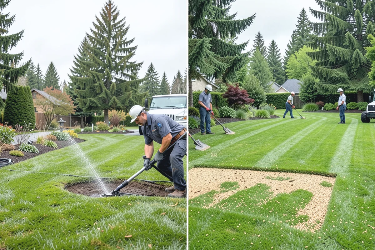 Concrete Patio Installation in Beaux Arts Village, King County, WA - Excavate and shape the subgrade to native soil