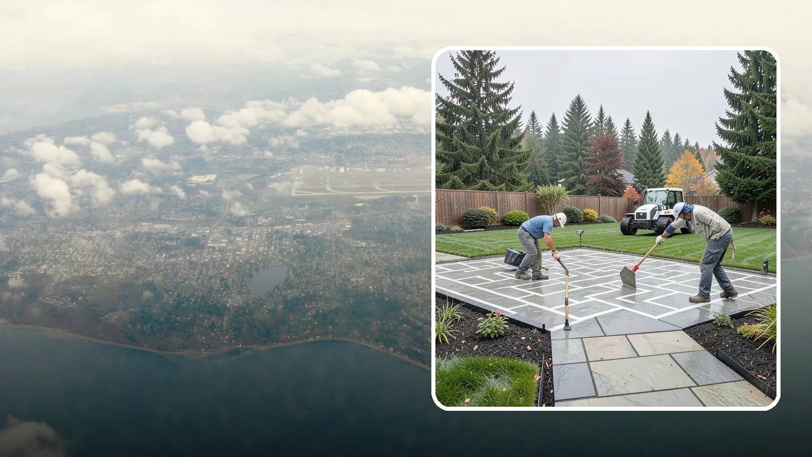Concrete Patio Installation in Burien, King County, WA - We pour durable, properly graded concrete patios engineered for Puget Sound's wet climate and heavy seasonal rainfall.