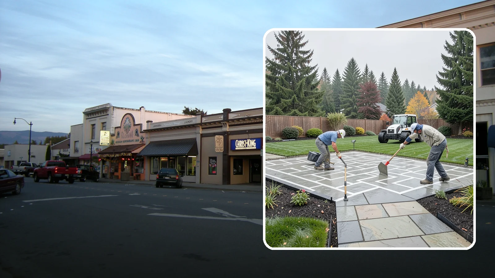 Concrete Patio Installation in Burlington, Skagit County, WA - We pour durable, properly graded concrete patios engineered for Puget Sound's wet climate and heavy seasonal rainfall.