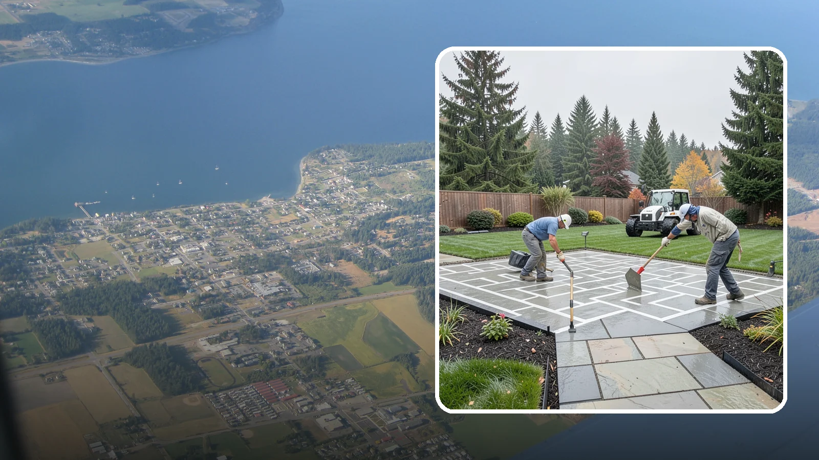 Concrete Patio Installation in Coupeville, Island County, WA - We pour durable, properly graded concrete patios engineered for Puget Sound's wet climate and heavy seasonal rainfall.