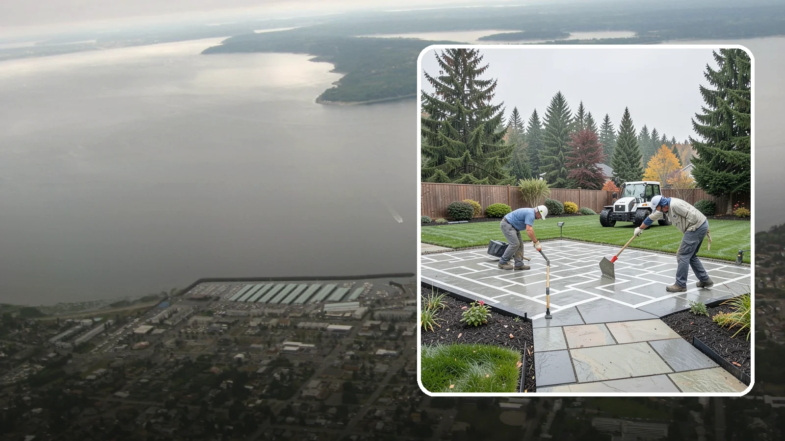 Concrete Patio Installation in Des Moines, King County, WA - We pour durable, properly graded concrete patios engineered for Puget Sound's wet climate and heavy seasonal rainfall.