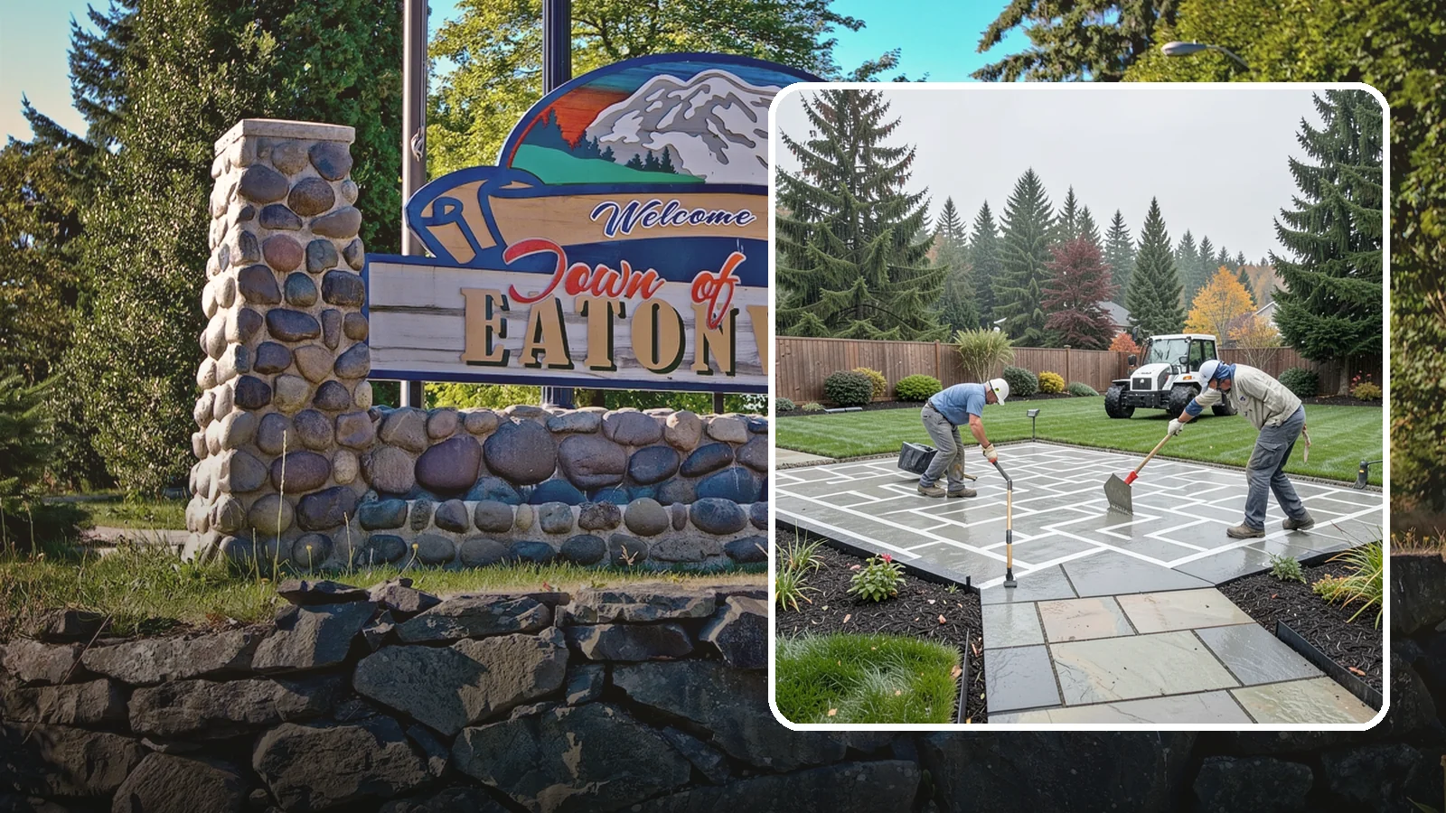 Concrete Patio Installation in Eatonville, Pierce County, WA - We pour durable, properly graded concrete patios engineered for Puget Sound's wet climate and heavy seasonal rainfall.