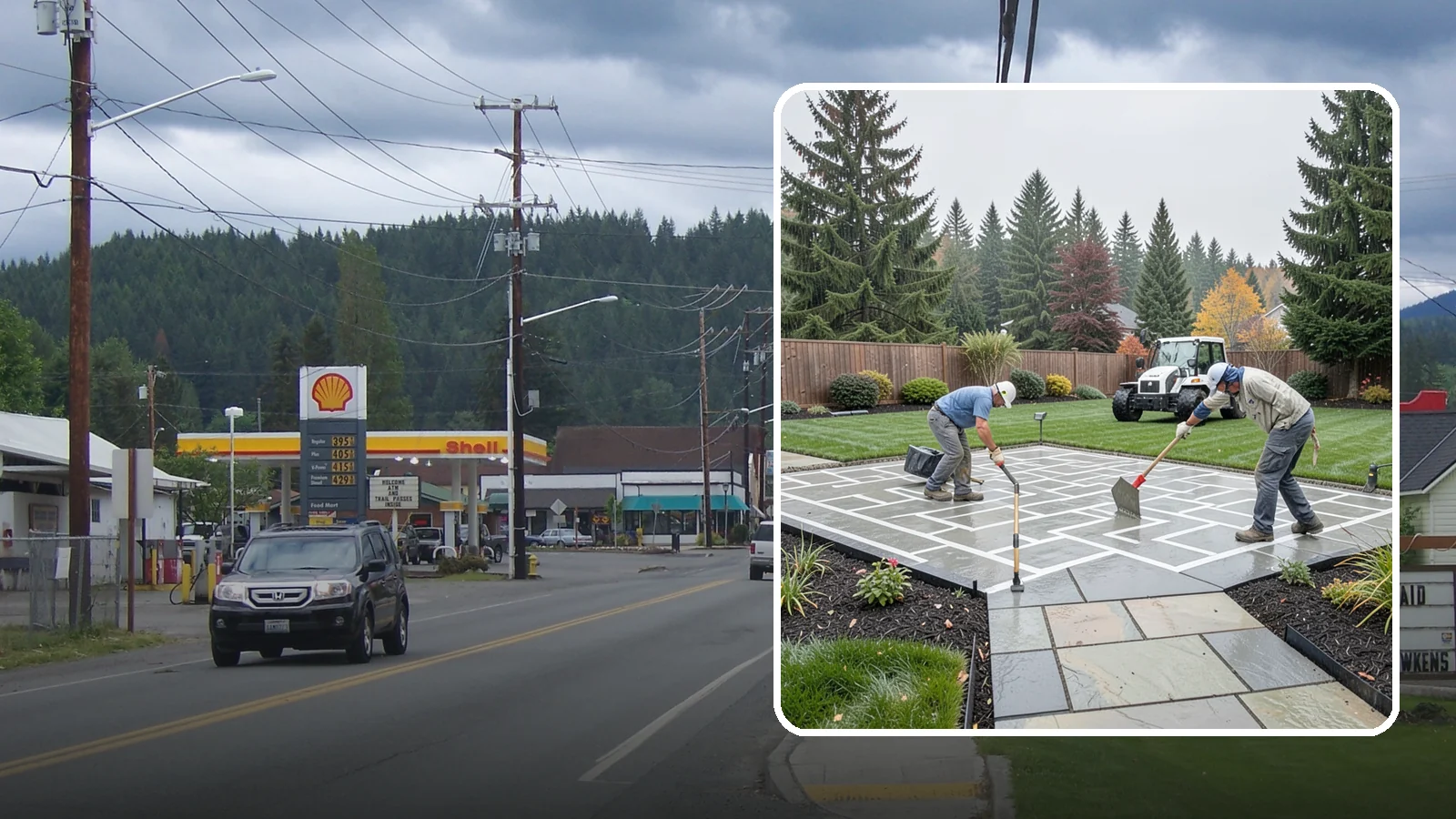 Concrete Patio Installation in Granite Falls, Snohomish County, WA - We pour durable, properly graded concrete patios engineered for Puget Sound's wet climate and heavy seasonal rainfall.