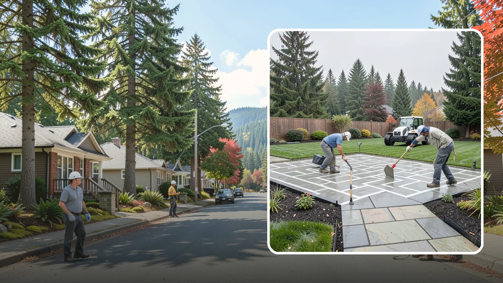 Concrete Patio Installation in Hunts Point, King County, WA - We pour durable, properly graded concrete patios engineered for Puget Sound's wet climate and heavy seasonal rainfall.