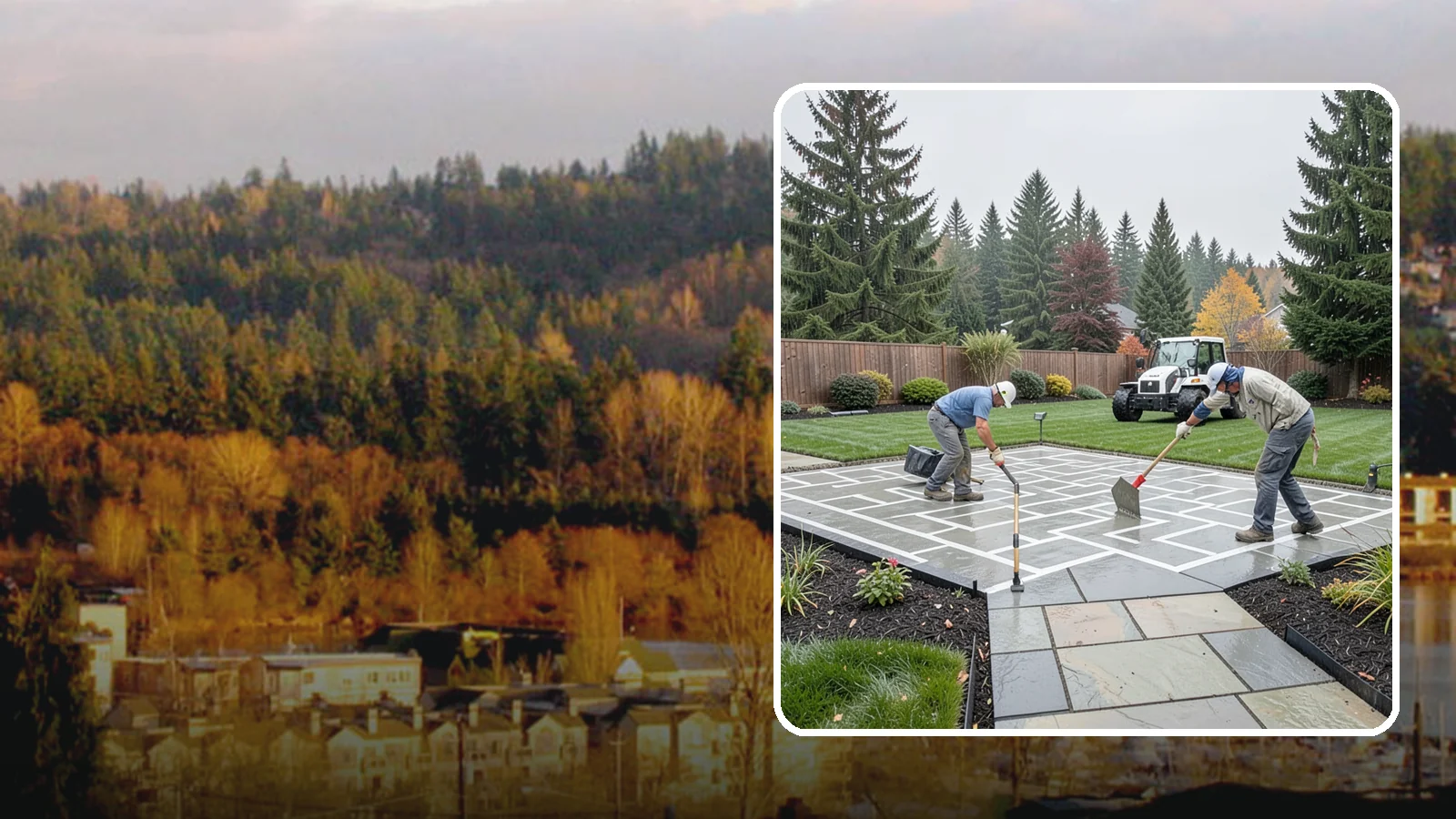 Concrete Patio Installation in Kenmore, King County, WA - We pour durable, properly graded concrete patios engineered for Puget Sound's wet climate and heavy seasonal rainfall.