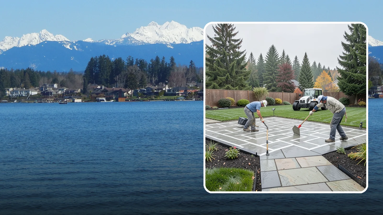 Concrete Patio Installation in Lake Stevens, Snohomish County, WA - We pour durable, properly graded concrete patios engineered for Puget Sound's wet climate and heavy seasonal rainfall.