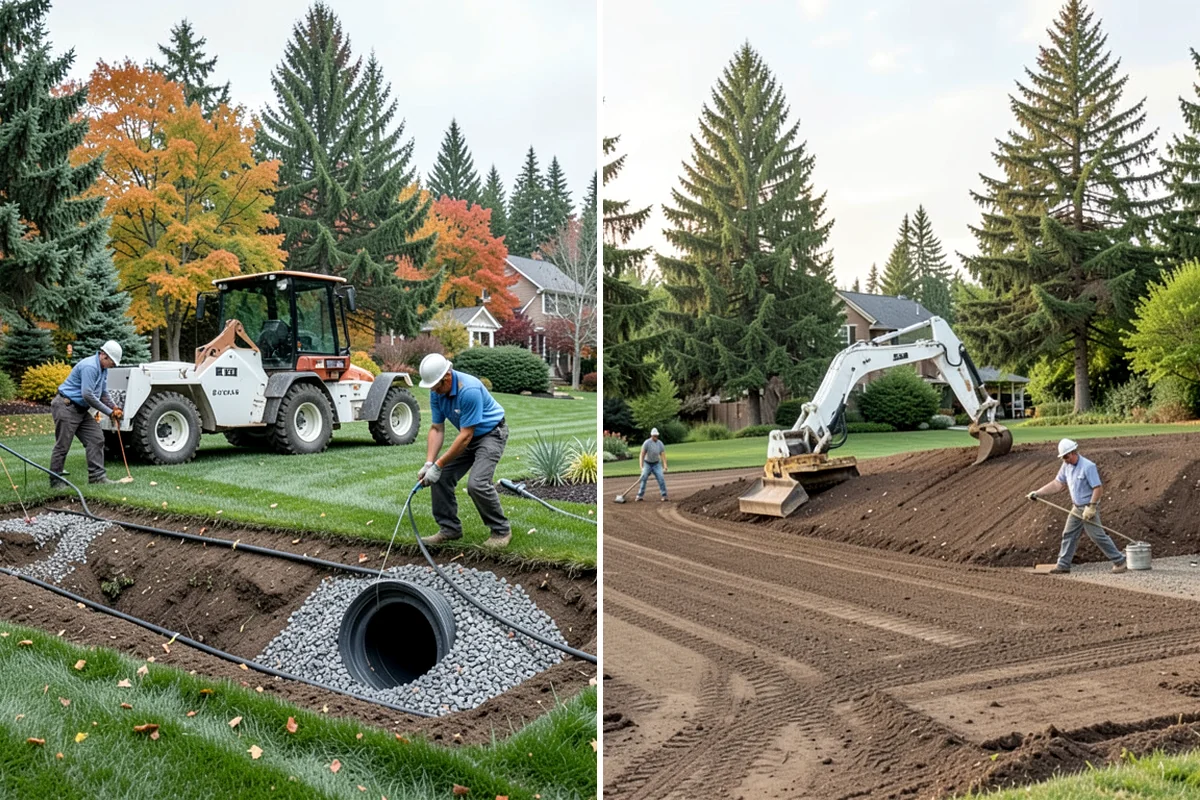 Concrete Patio Installation in Lakewood, Pierce County, WA - Excavate and shape the subgrade to native soil