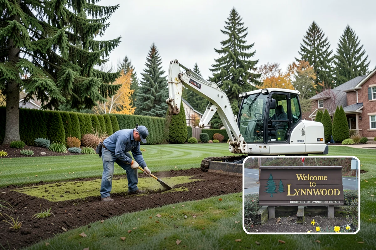 Concrete Patio Installation in Lynnwood, Snohomish County, WA - Compacted rock base prevents settling in saturated soils