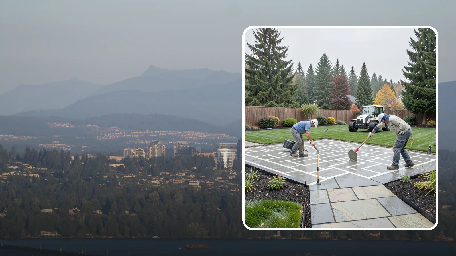 Concrete Patio Installation in Medina, King County, WA - We pour durable, properly graded concrete patios engineered for Puget Sound's wet climate and heavy seasonal rainfall.