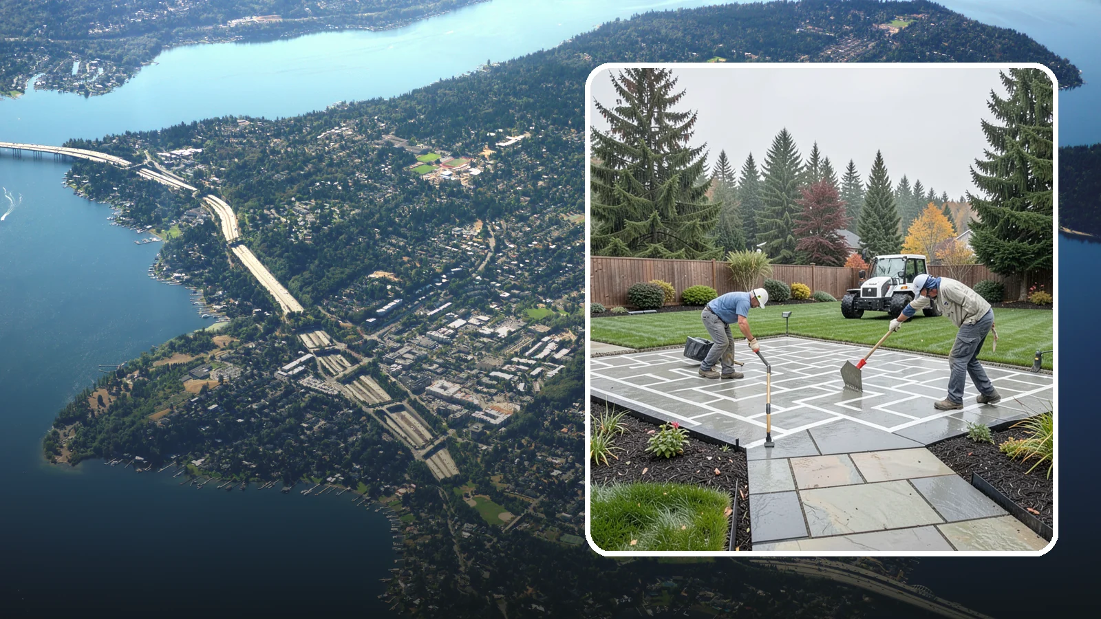 Concrete Patio Installation in Mercer Island, King County, WA - We pour durable, properly graded concrete patios engineered for Puget Sound's wet climate and heavy seasonal rainfall.
