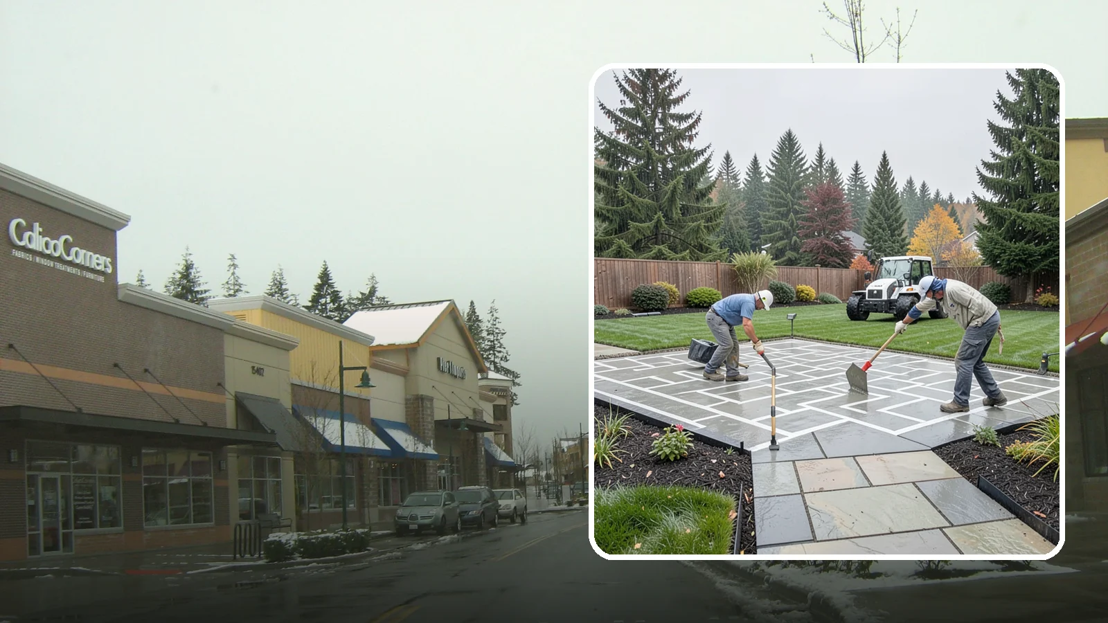 Concrete Patio Installation in Mill Creek, Snohomish County, WA - We pour durable, properly graded concrete patios engineered for Puget Sound's wet climate and heavy seasonal rainfall.