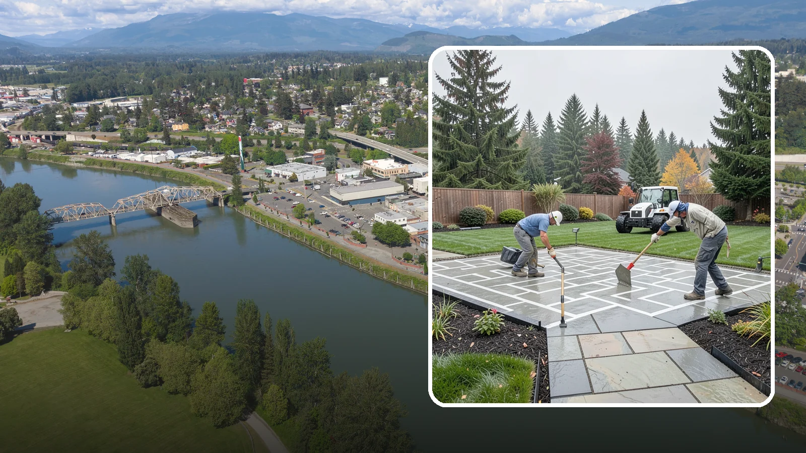 Concrete Patio Installation in Mount Vernon, Skagit County, WA - We pour durable, properly graded concrete patios engineered for Puget Sound's wet climate and heavy seasonal rainfall.