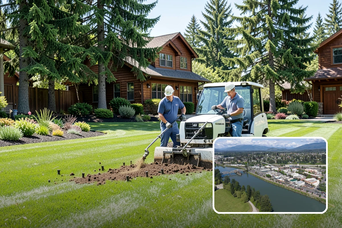 Concrete Patio Installation in Mount Vernon, Skagit County, WA - Compacted rock base prevents settling in saturated soils