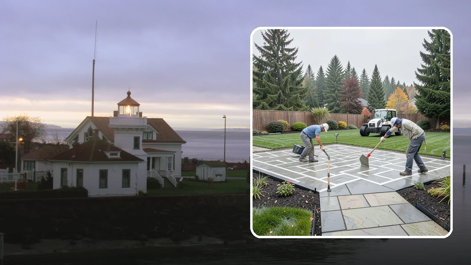 Concrete Patio Installation in Mukilteo, Snohomish County, WA - We pour durable, properly graded concrete patios engineered for Puget Sound's wet climate and heavy seasonal rainfall.