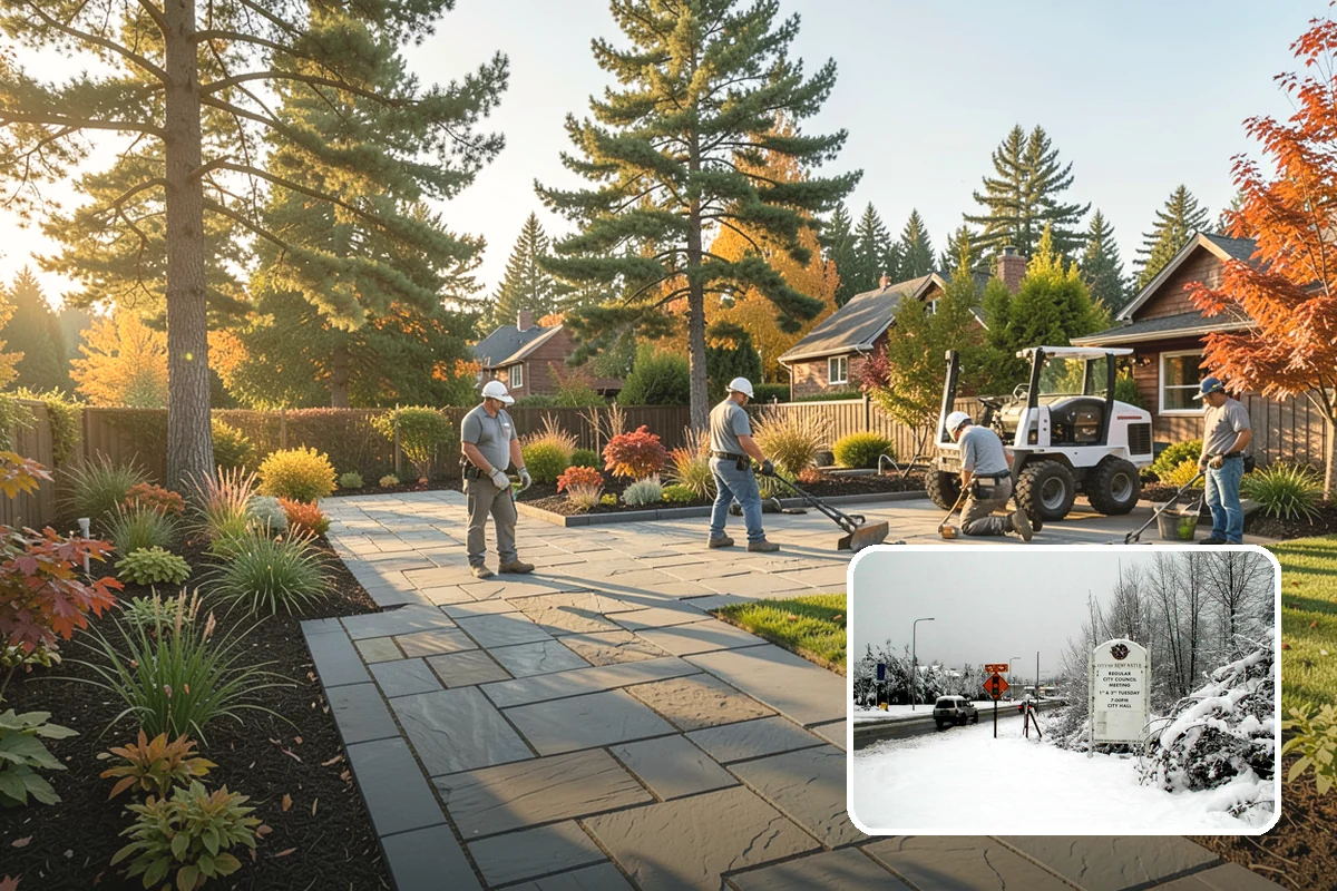 Concrete Patio Installation in Newcastle, King County, WA - Compacted rock base prevents settling in saturated soils