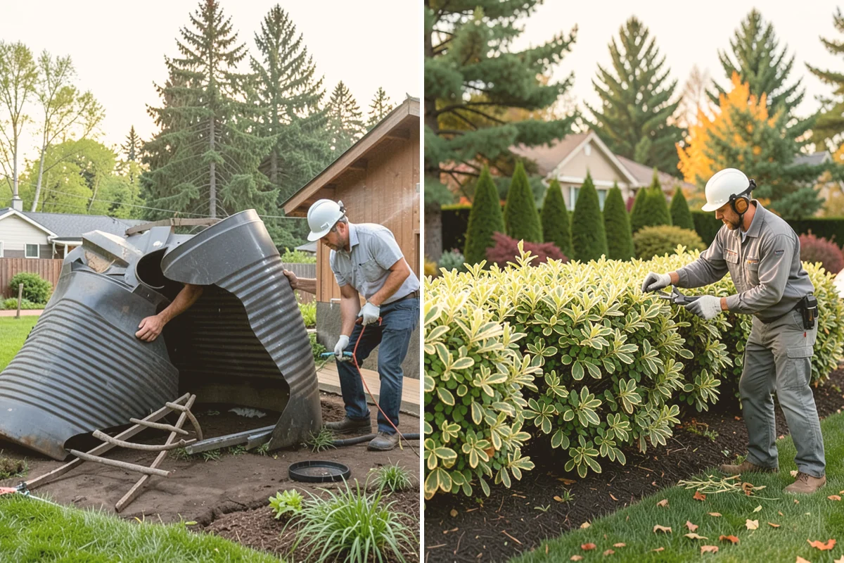 Concrete Patio Installation in Newcastle, King County, WA - Excavate and shape the subgrade to native soil