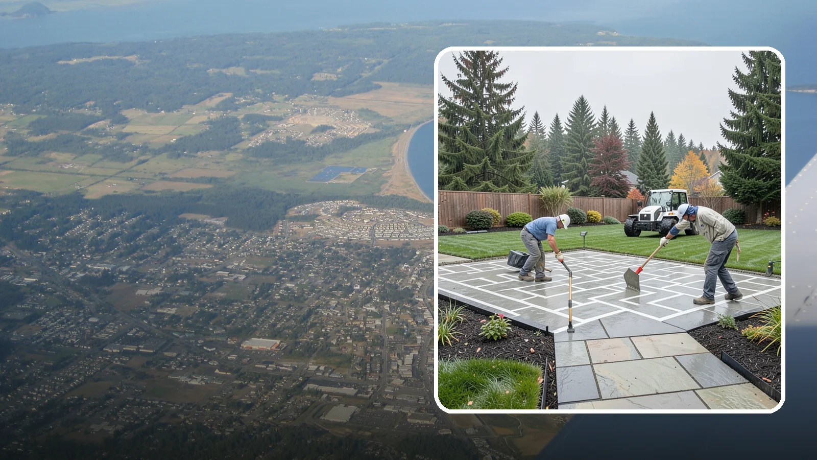 Concrete Patio Installation in Oak Harbor, Island County, WA - We pour durable, properly graded concrete patios engineered for Puget Sound's wet climate and heavy seasonal rainfall.