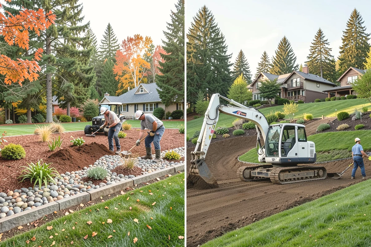 Concrete Patio Installation in Oak Harbor, Island County, WA - Excavate and shape the subgrade to native soil