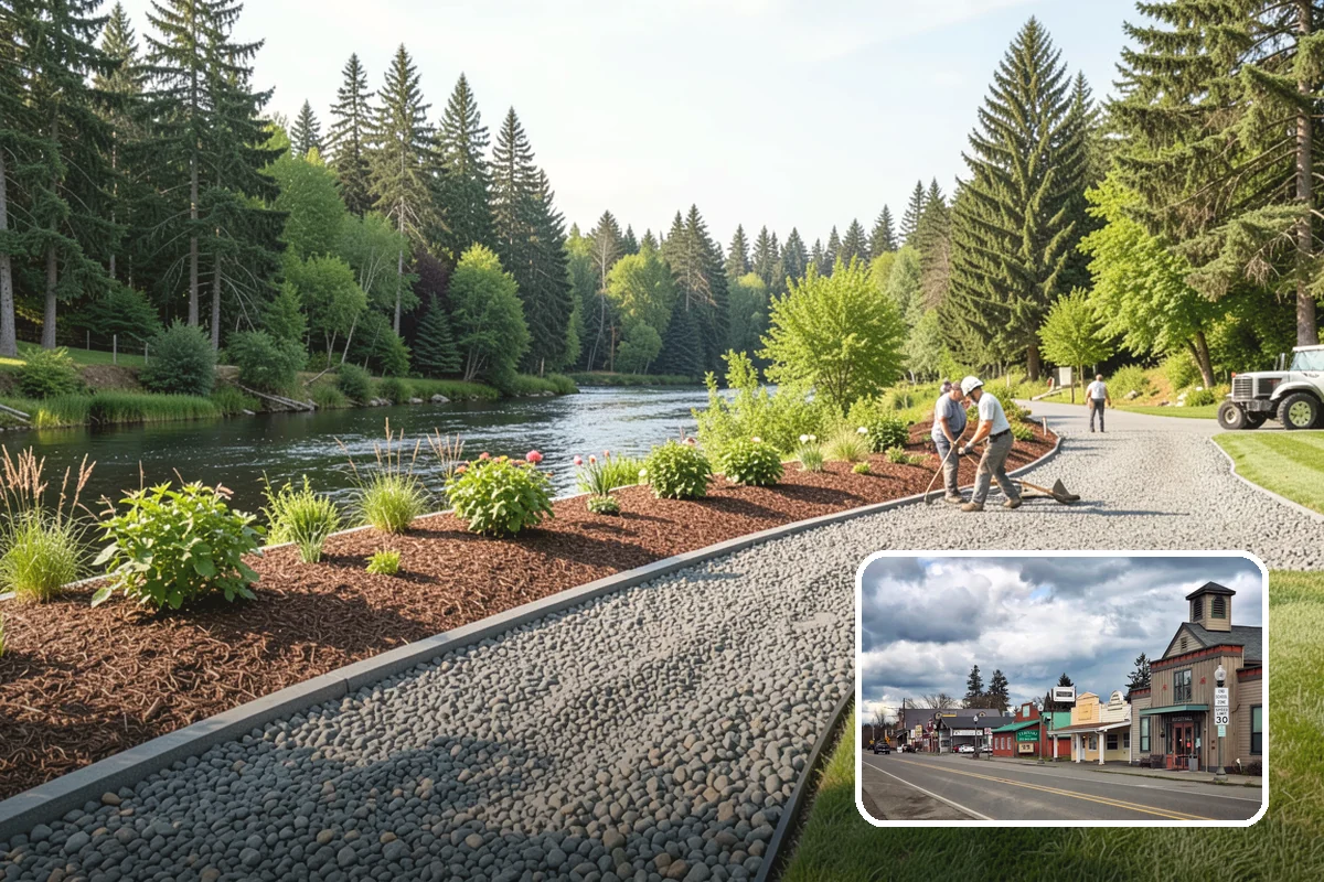 Concrete Patio Installation in Roy, Pierce County, WA - Compacted rock base prevents settling in saturated soils