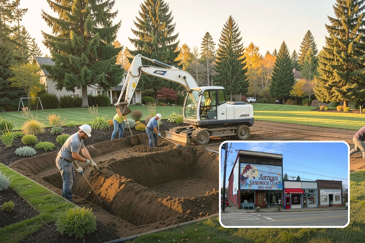 Concrete Patio Installation in Ruston, Pierce County, WA - Compacted rock base prevents settling in saturated soils