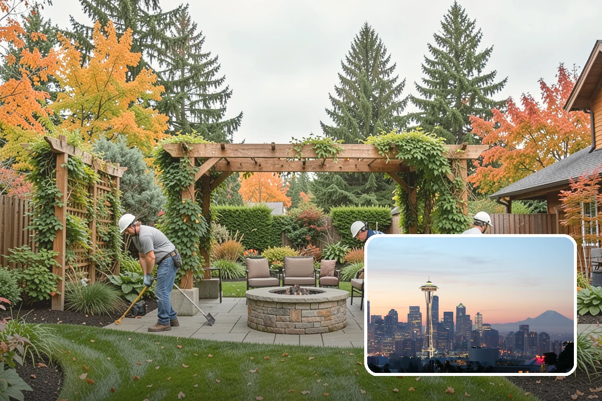 Concrete Patio Installation in Seattle, King County, WA - Compacted rock base prevents settling in saturated soils