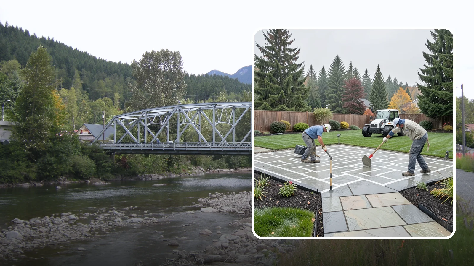 Concrete Patio Installation in Skykomish, King County, WA - We pour durable, properly graded concrete patios engineered for Puget Sound's wet climate and heavy seasonal rainfall.