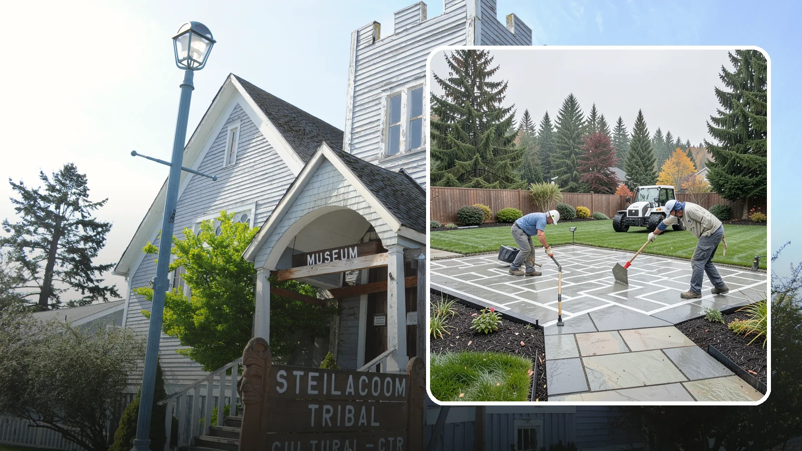 Concrete Patio Installation in Steilacoom, Pierce County, WA - We pour durable, properly graded concrete patios engineered for Puget Sound's wet climate and heavy seasonal rainfall.