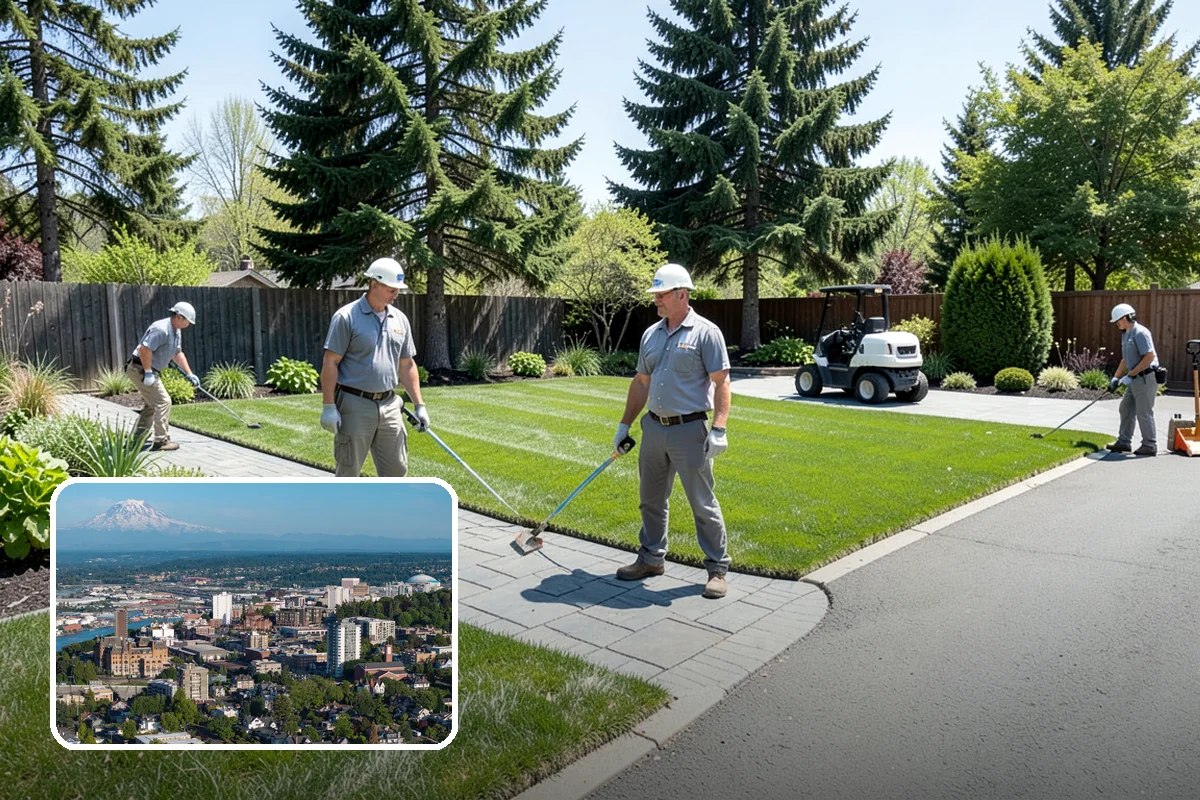 Concrete Patio Installation in Tacoma, Pierce County, WA - Compacted rock base prevents settling in saturated soils