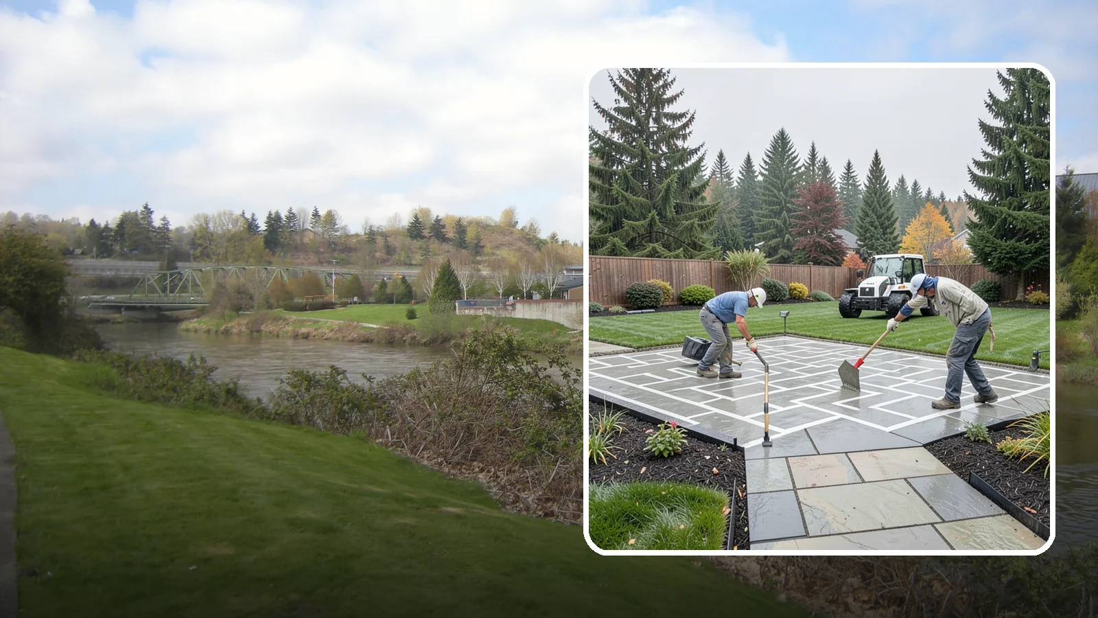 Concrete Patio Installation in Tukwila, King County, WA - We pour durable, properly graded concrete patios engineered for Puget Sound's wet climate and heavy seasonal rainfall.