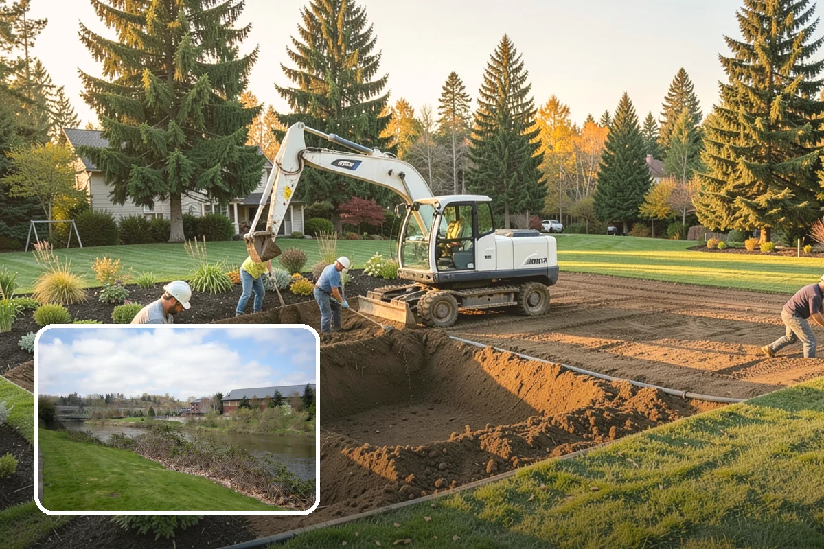 Concrete Patio Installation in Tukwila, King County, WA - Compacted rock base prevents settling in saturated soils
