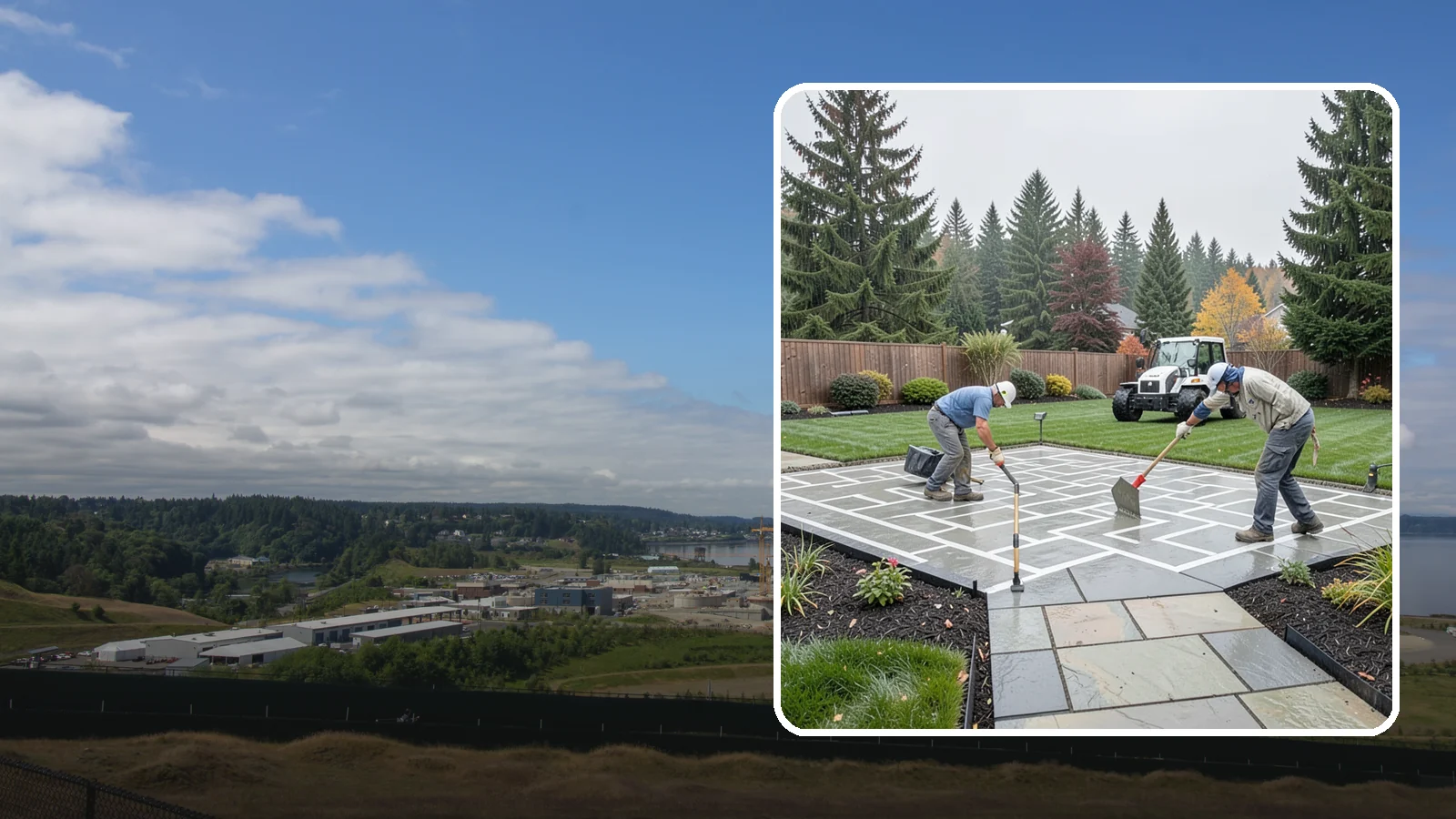 Concrete Patio Installation in University Place, Pierce County, WA - We pour durable, properly graded concrete patios engineered for Puget Sound's wet climate and heavy seasonal rainfall.