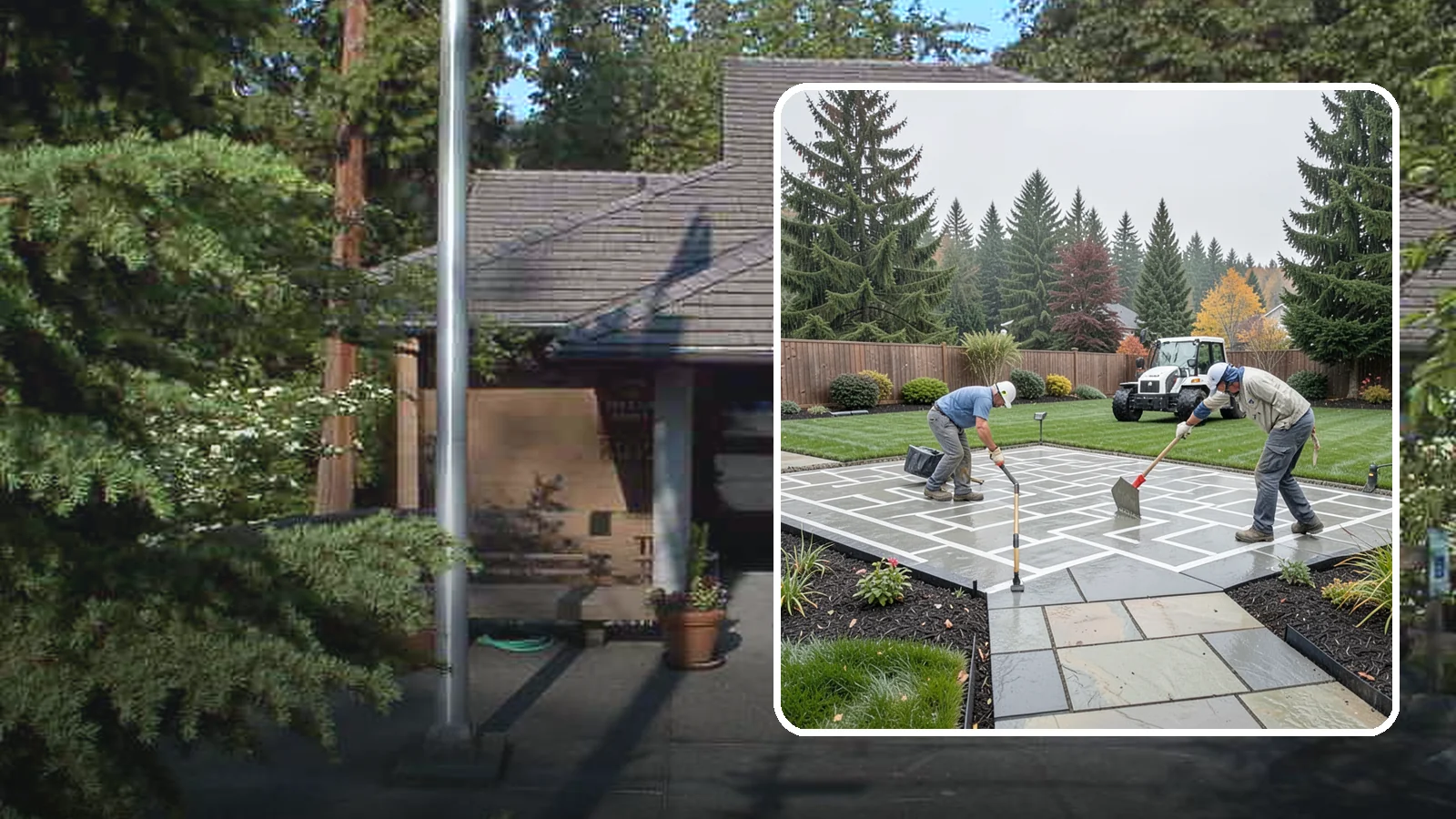 Concrete Patio Installation in Yarrow Point, King County, WA - We pour durable, properly graded concrete patios engineered for Puget Sound's wet climate and heavy seasonal rainfall.