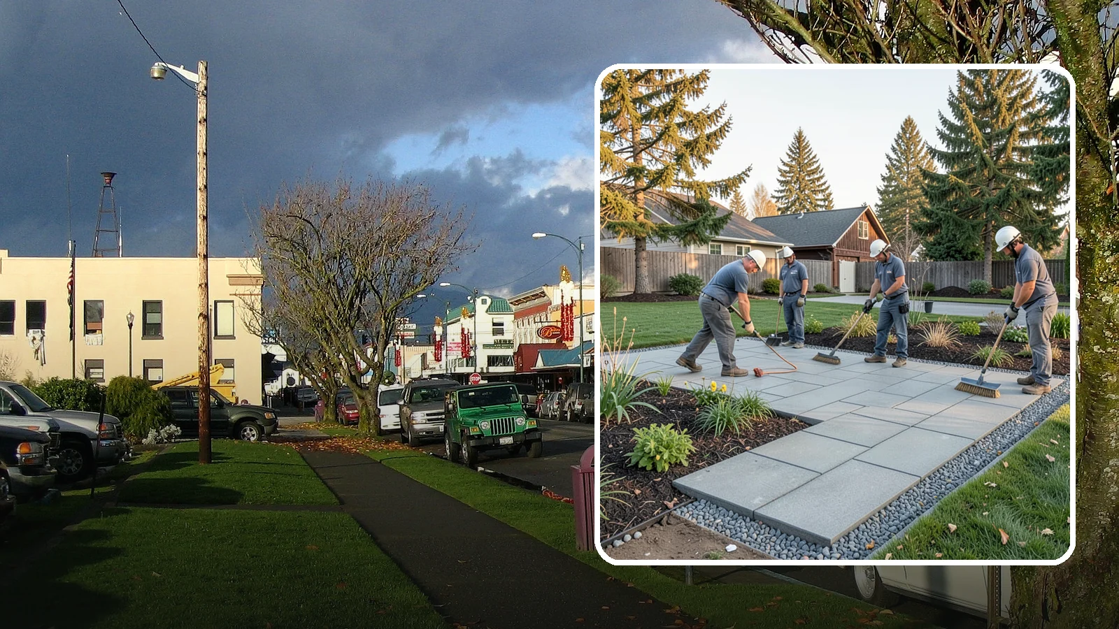 Concrete Paver Installation in Arlington, Snohomish County, WA - Durable, budget-friendly concrete pavers installed over a compacted base for patios, walkways, and driveways across Western...