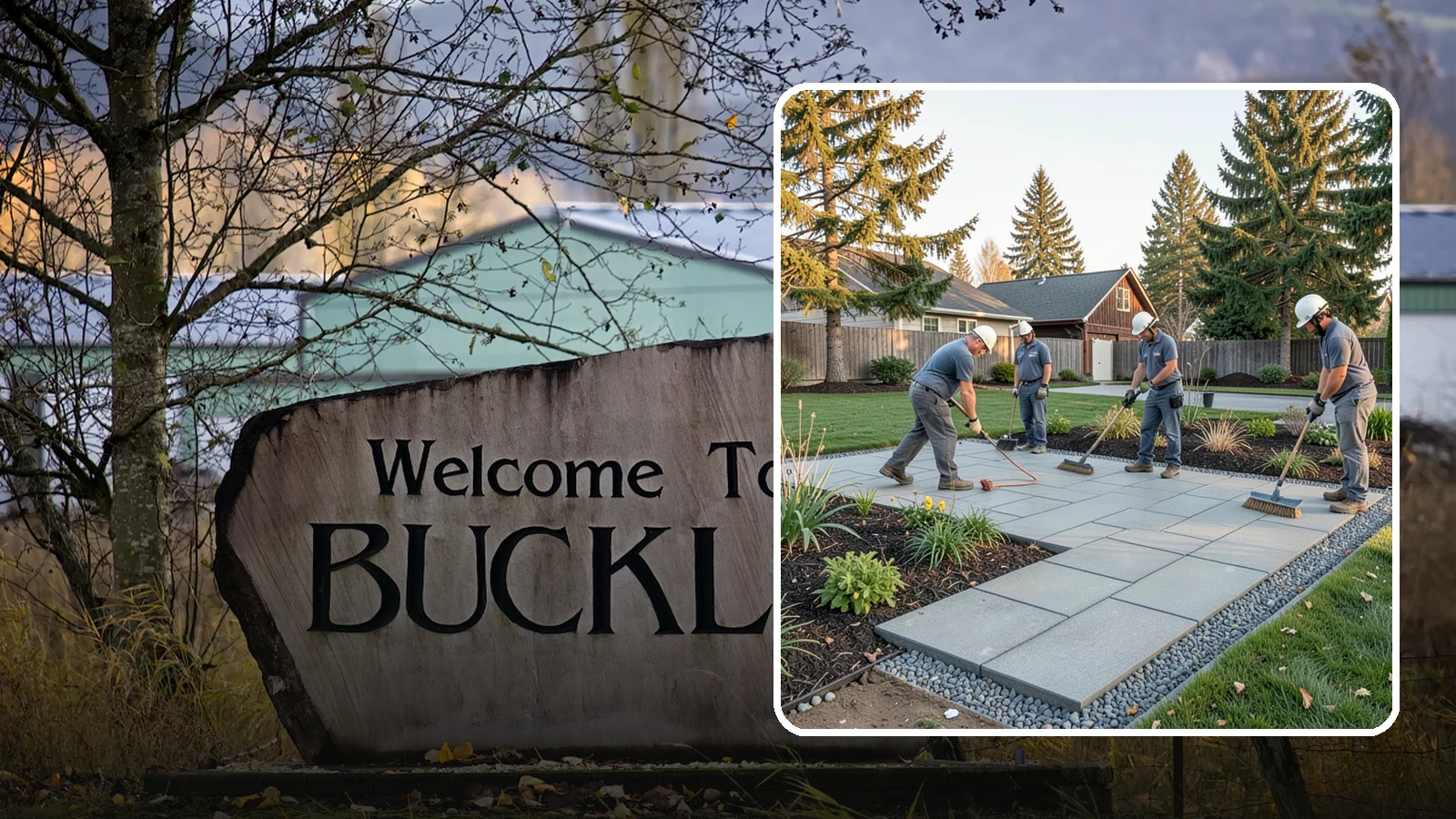 Concrete Paver Installation in Buckley, Pierce County, WA - Durable, budget-friendly concrete pavers installed over a compacted base for patios, walkways, and driveways across Western...