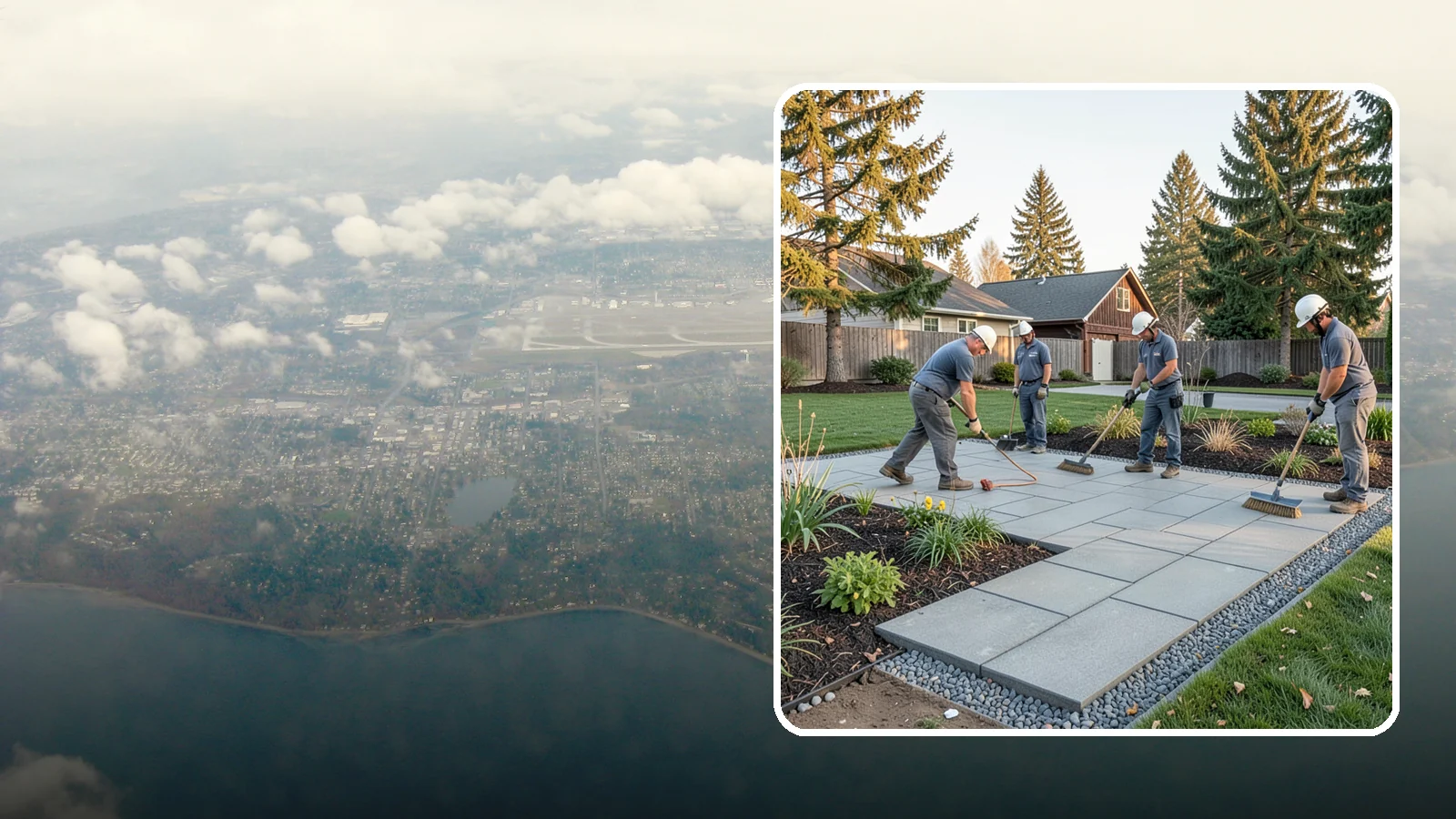 Concrete Paver Installation in Burien, King County, WA - Durable, budget-friendly concrete pavers installed over a compacted base for patios, walkways, and driveways across Western...