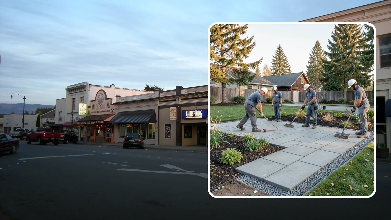 Concrete Paver Installation in Burlington, Skagit County, WA - Durable, budget-friendly concrete pavers installed over a compacted base for patios, walkways, and driveways across Western...