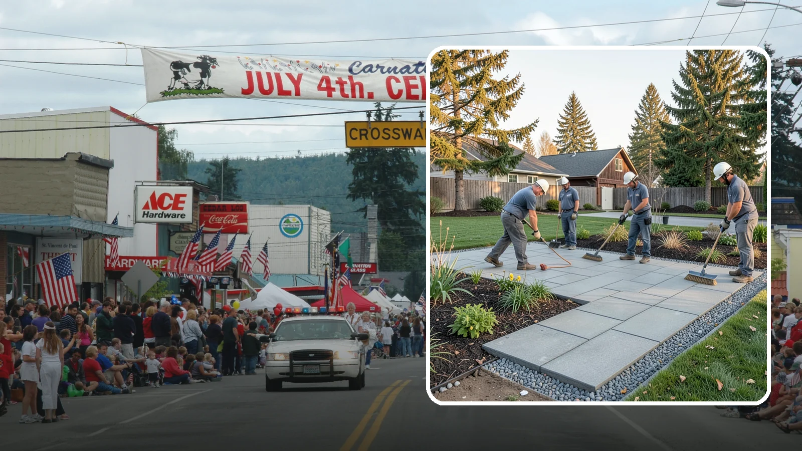 Concrete Paver Installation in Carnation, King County, WA - Durable, budget-friendly concrete pavers installed over a compacted base for patios, walkways, and driveways across Western...
