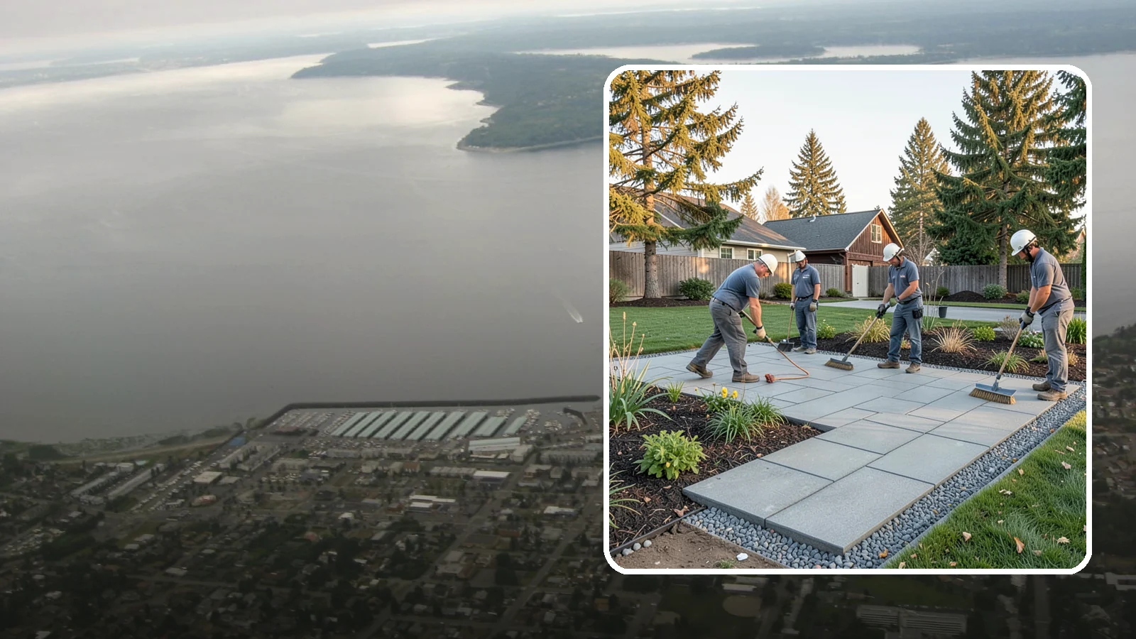 Concrete Paver Installation in Des Moines, King County, WA - Durable, budget-friendly concrete pavers installed over a compacted base for patios, walkways, and driveways across Western...
