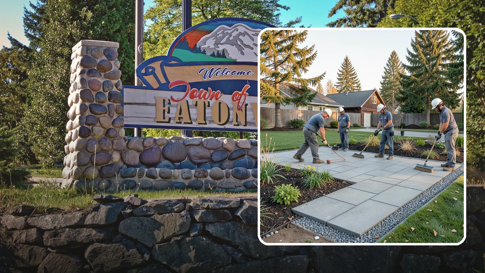 Concrete Paver Installation in Eatonville, Pierce County, WA - Durable, budget-friendly concrete pavers installed over a compacted base for patios, walkways, and driveways across Western...