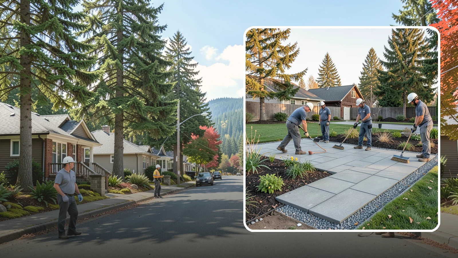 Concrete Paver Installation in Hunts Point, King County, WA - Durable, budget-friendly concrete pavers installed over a compacted base for patios, walkways, and driveways across Western...