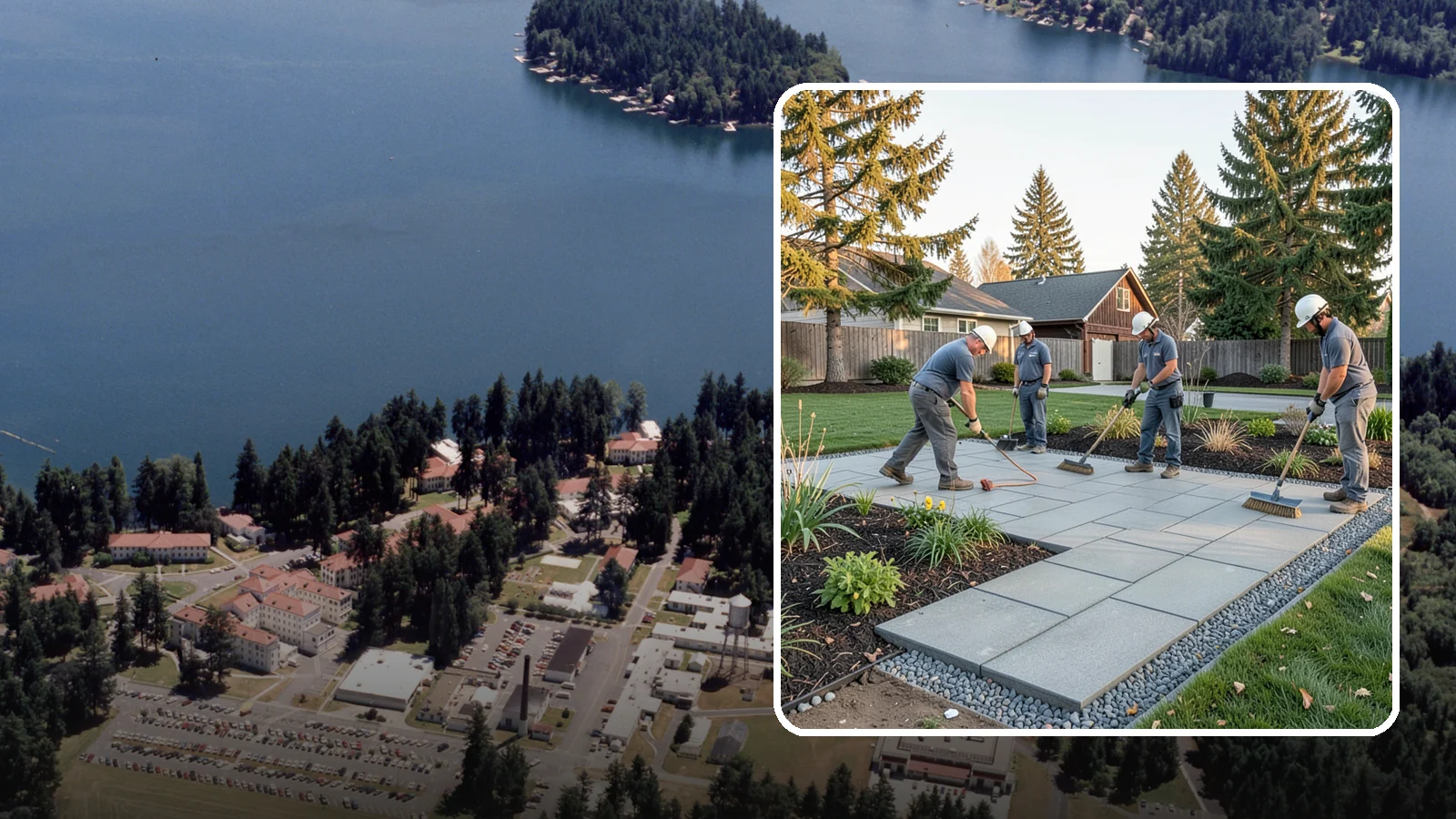 Concrete Paver Installation in Lakewood, Pierce County, WA - Durable, budget-friendly concrete pavers installed over a compacted base for patios, walkways, and driveways across Western...