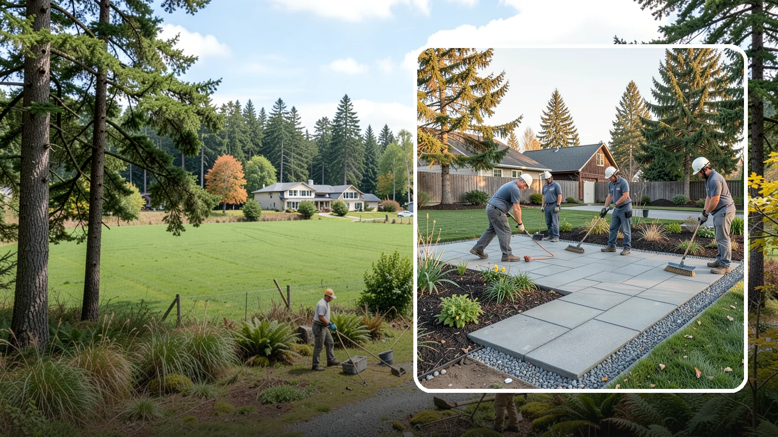 Concrete Paver Installation in Lyman, Skagit County, WA - Durable, budget-friendly concrete pavers installed over a compacted base for patios, walkways, and driveways across Western...