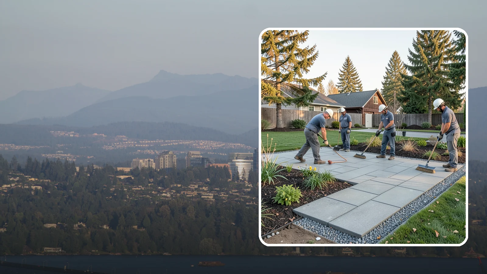 Concrete Paver Installation in Medina, King County, WA - Durable, budget-friendly concrete pavers installed over a compacted base for patios, walkways, and driveways across Western...