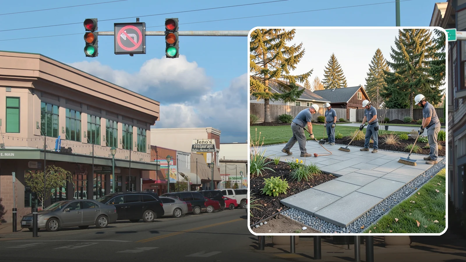 Concrete Paver Installation in Monroe, Snohomish County, WA - Durable, budget-friendly concrete pavers installed over a compacted base for patios, walkways, and driveways across Western...