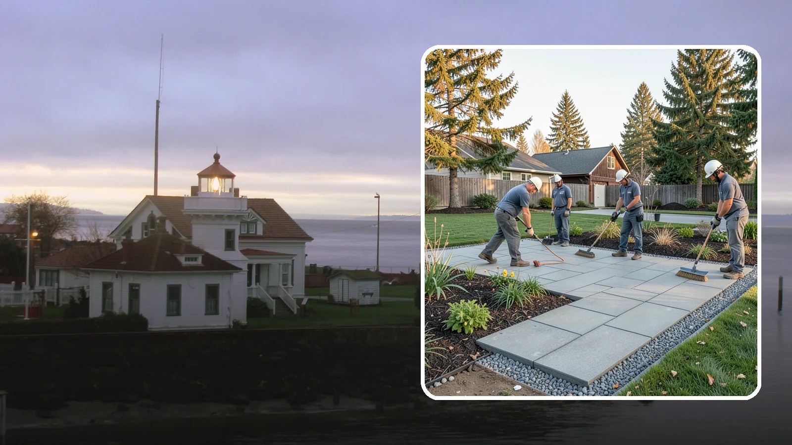 Concrete Paver Installation in Mukilteo, Snohomish County, WA - Durable, budget-friendly concrete pavers installed over a compacted base for patios, walkways, and driveways across Western...