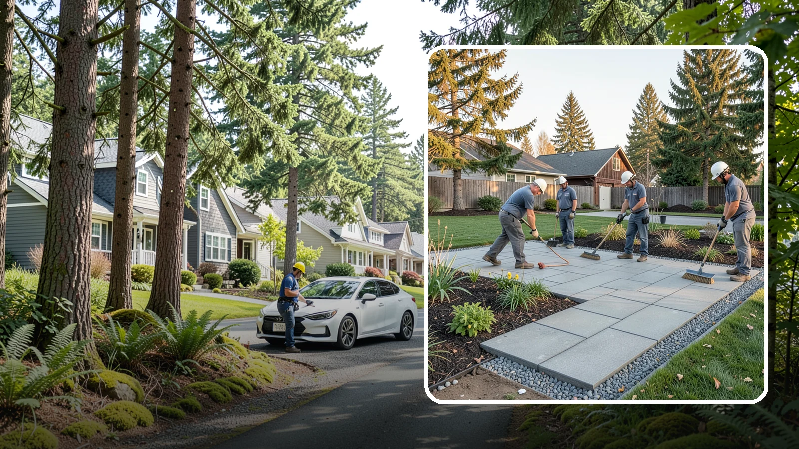 Concrete Paver Installation in Normandy Park, King County, WA - Durable, budget-friendly concrete pavers installed over a compacted base for patios, walkways, and driveways across Western...